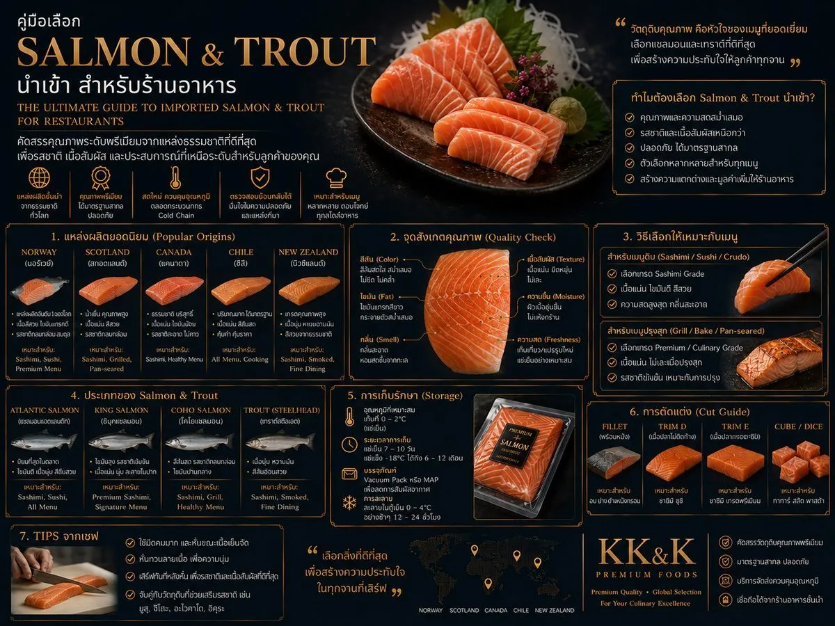 คู่มือเลือก Salmon & Trout นำเข้า สำหรับร้านอาหาร