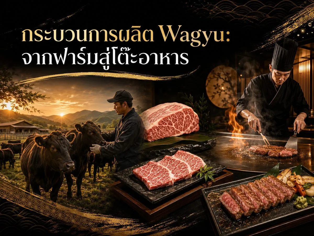กระบวนการผลิต Wagyu: จากฟาร์มสู่โต๊ะอาหาร